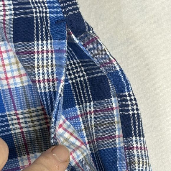 Peter Millar Golf Shorts Mens 40 Blue Plaid Cotton MS15B04 40x9 Casual Weekend - Picture 5 of 11